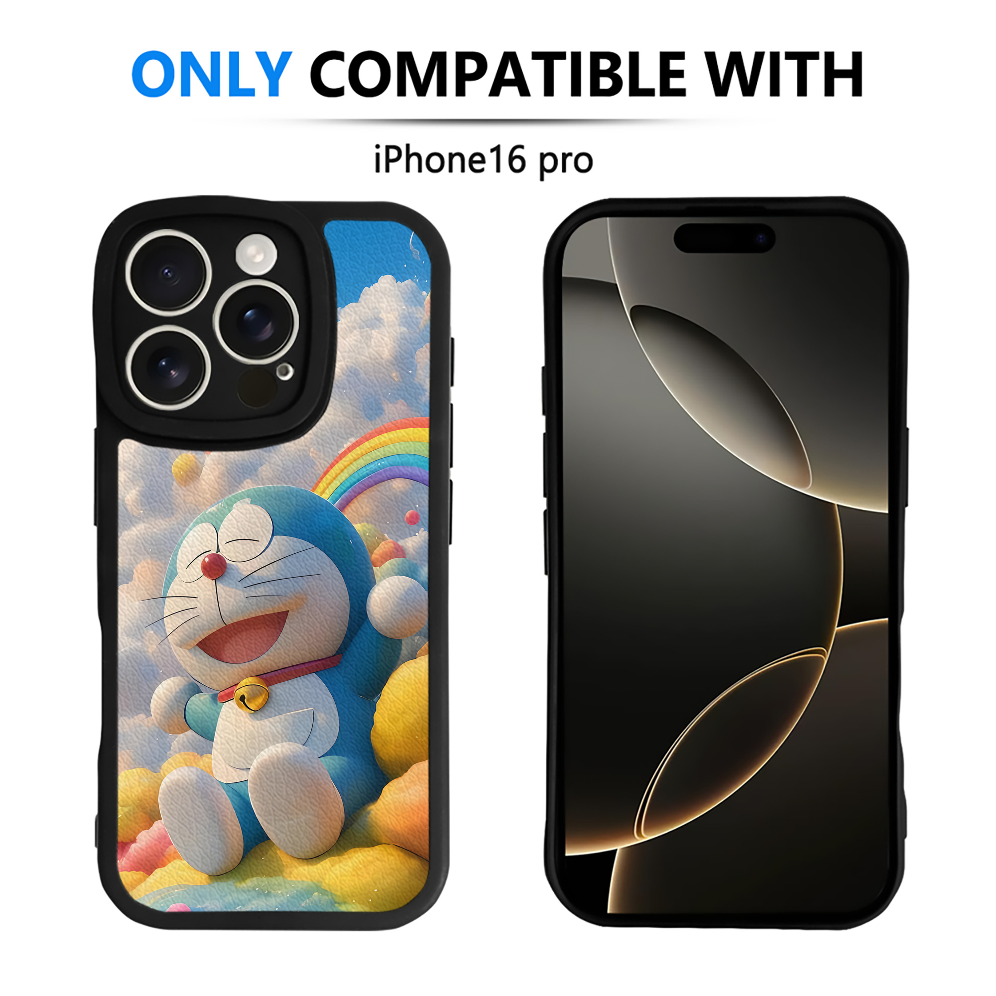 （画像用） ドラえもん Doraemon 【iPhone 16シリーズ対応】シリコンスマホケース（レザー調） 材質：シリコン